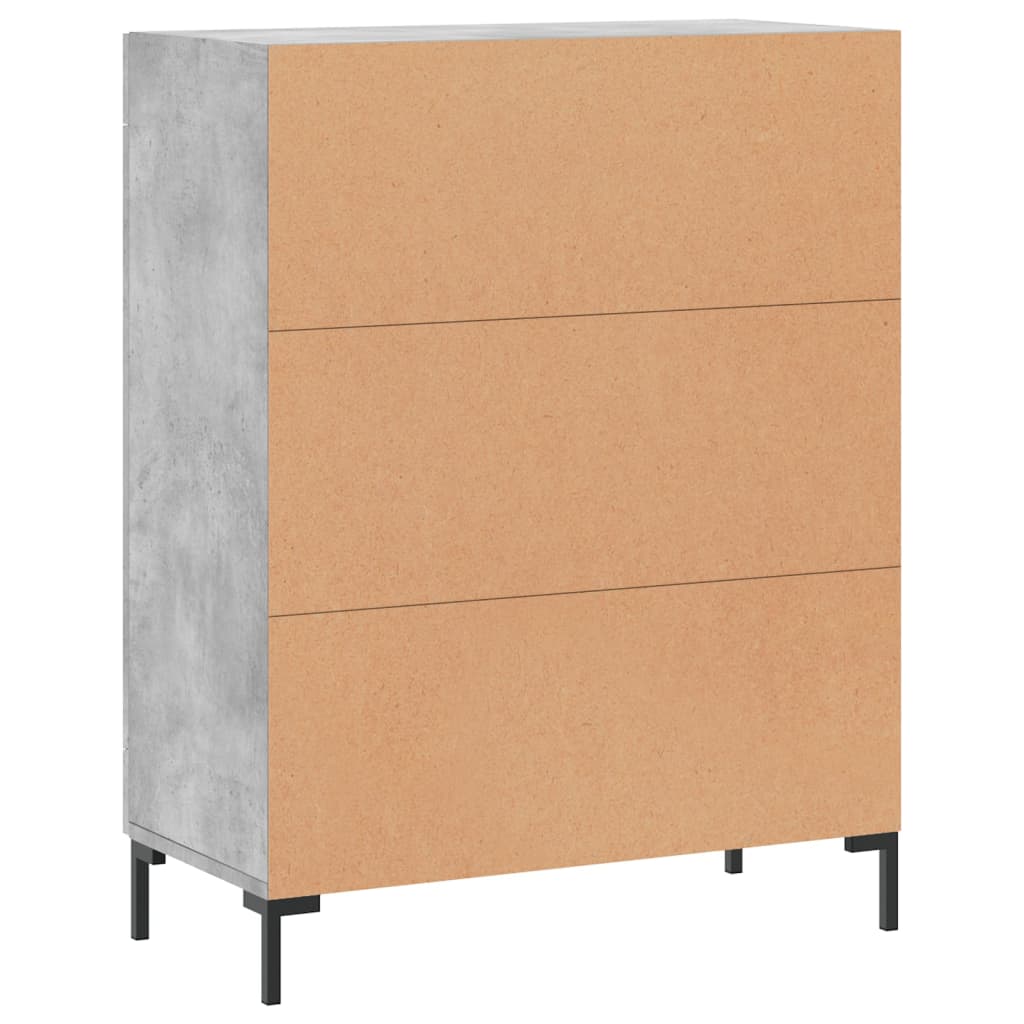 Credenza-Buffet-Armadio da cucina Grigio Cemento 69,5x34x90 cm in Legno Multistrato 764259