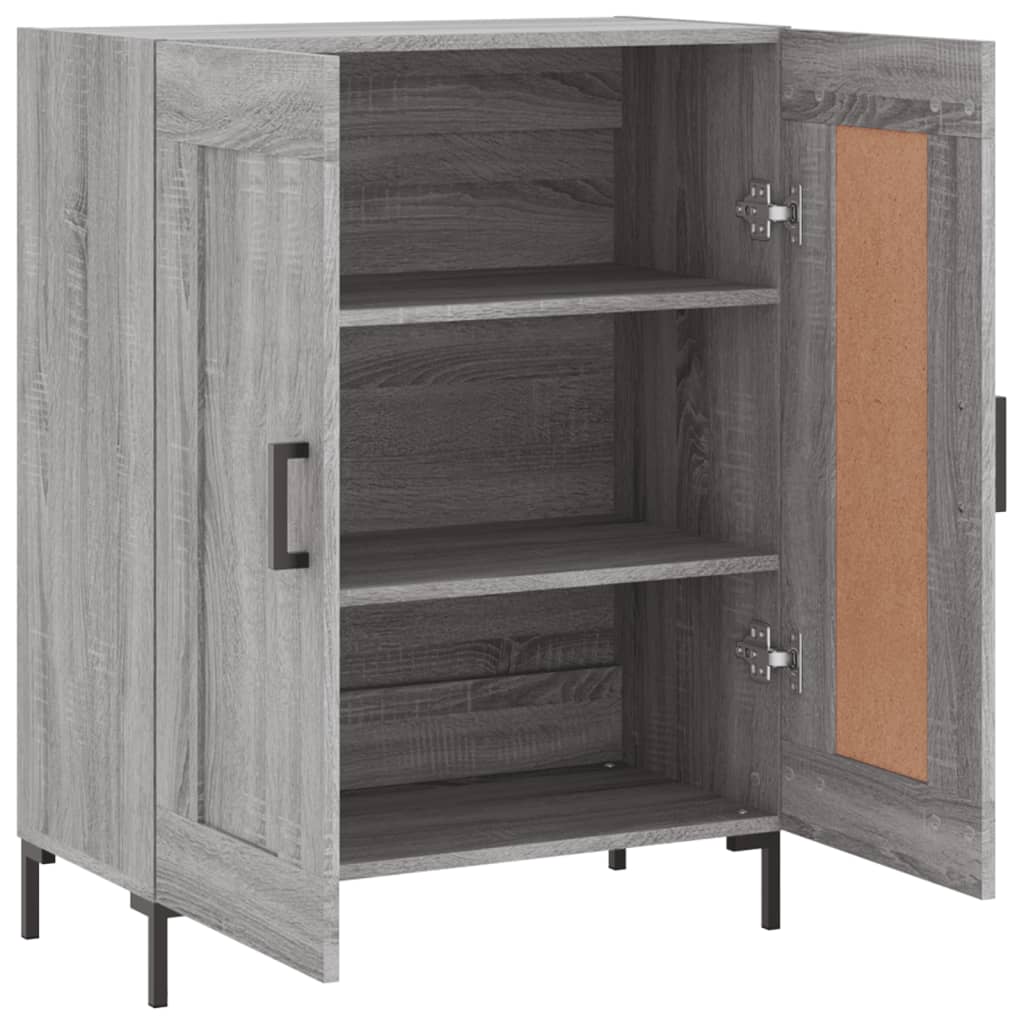 Credenza cassettiera mobile contenitore organizer cucina soggiorno salotto sonoma 695 x 34 x 90 cm legno ingegnerizzato grigio 02_0036438