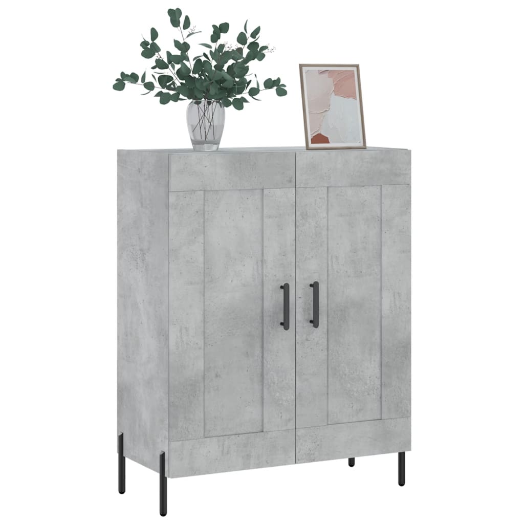 vidaXL Credenza Grigio Cemento 69,5x34x90 cm in Legno Multistrato