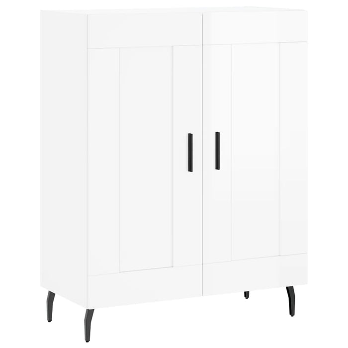 Credenza-Buffet-Armadio da cucina 69,5x34x90 cm in Legno Multistrato Bianco Lucido 125503