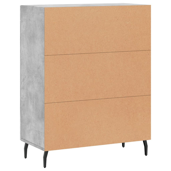 Credenza cassettiera mobile contenitore organizer cucina soggiorno salotto 695 x 34 x 90 cm legno ingegnerizzato grigio 02_0032016
