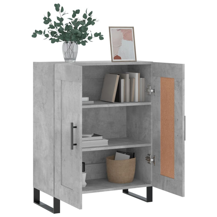 Credenza Grigio Cemento 69,5x34x90 cm in Legno Multistrato 830224