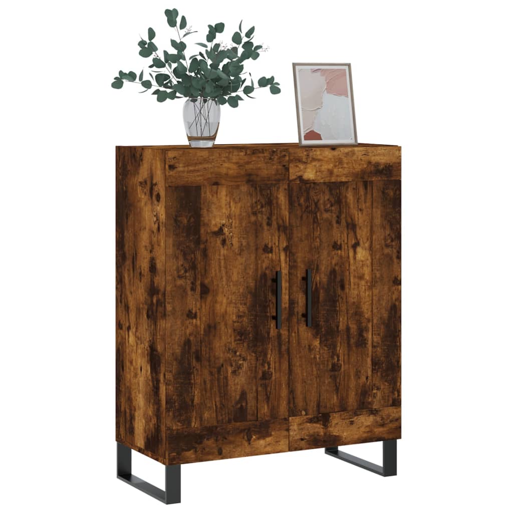 Credenza Rovere Fumo 69,5x34x90 cm in Legno Multistrato 830225