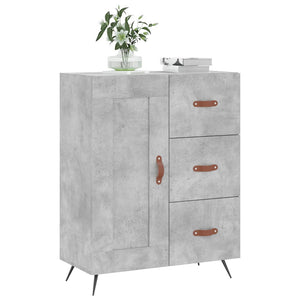 Credenza Grigio Cemento 69,5x34x90 cm in Legno Multistrato 830232