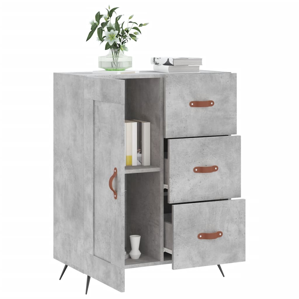 Credenza Grigio Cemento 69,5x34x90 cm in Legno Multistrato 830232