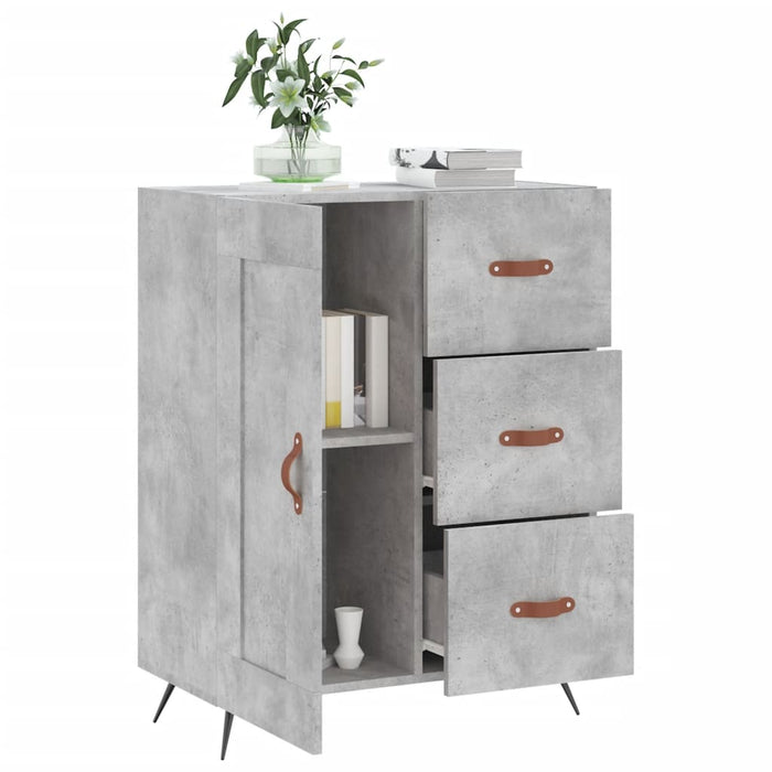 Credenza Grigio Cemento 69,5x34x90 cm in Legno Multistrato 830232