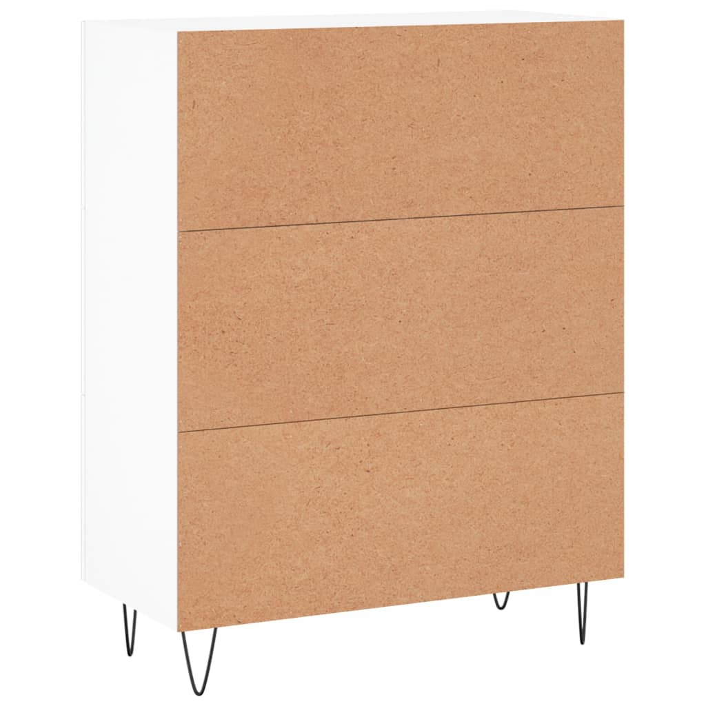 Credenza-Buffet-Armadio da cucina Bianca 69,5x34x90 cm in Legno Multistrato 335414