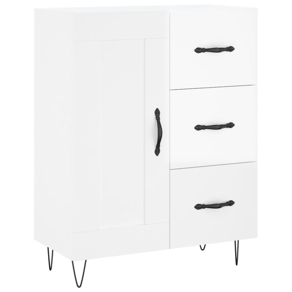 Credenza 69,5x34x90 cm in Legno Multistrato Bianco Lucido 830254