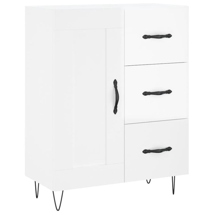 Credenza 69,5x34x90 cm in Legno Multistrato Bianco Lucido 830254