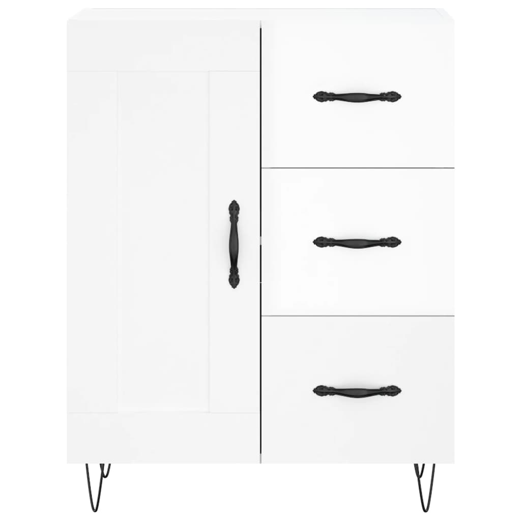 Credenza 69,5x34x90 cm in Legno Multistrato Bianco Lucido 830254