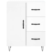 Credenza 69,5x34x90 cm in Legno Multistrato Bianco Lucido 830254