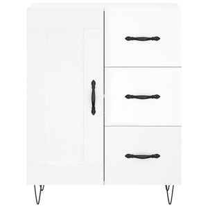 Credenza 69,5x34x90 cm in Legno Multistrato Bianco Lucido 830254