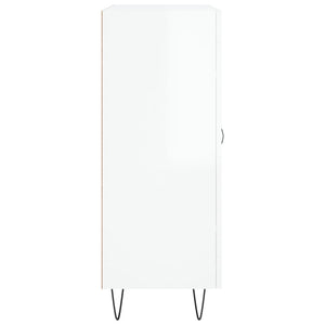Credenza-Buffet-Armadio da cucina 69,5x34x90 cm in Legno Multistrato Bianco Lucido 318050