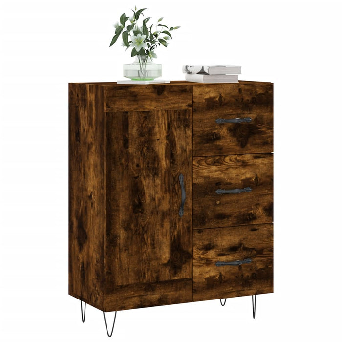 Credenza Rovere Fumo 69,5x34x90 cm in Legno Multistrato 830257