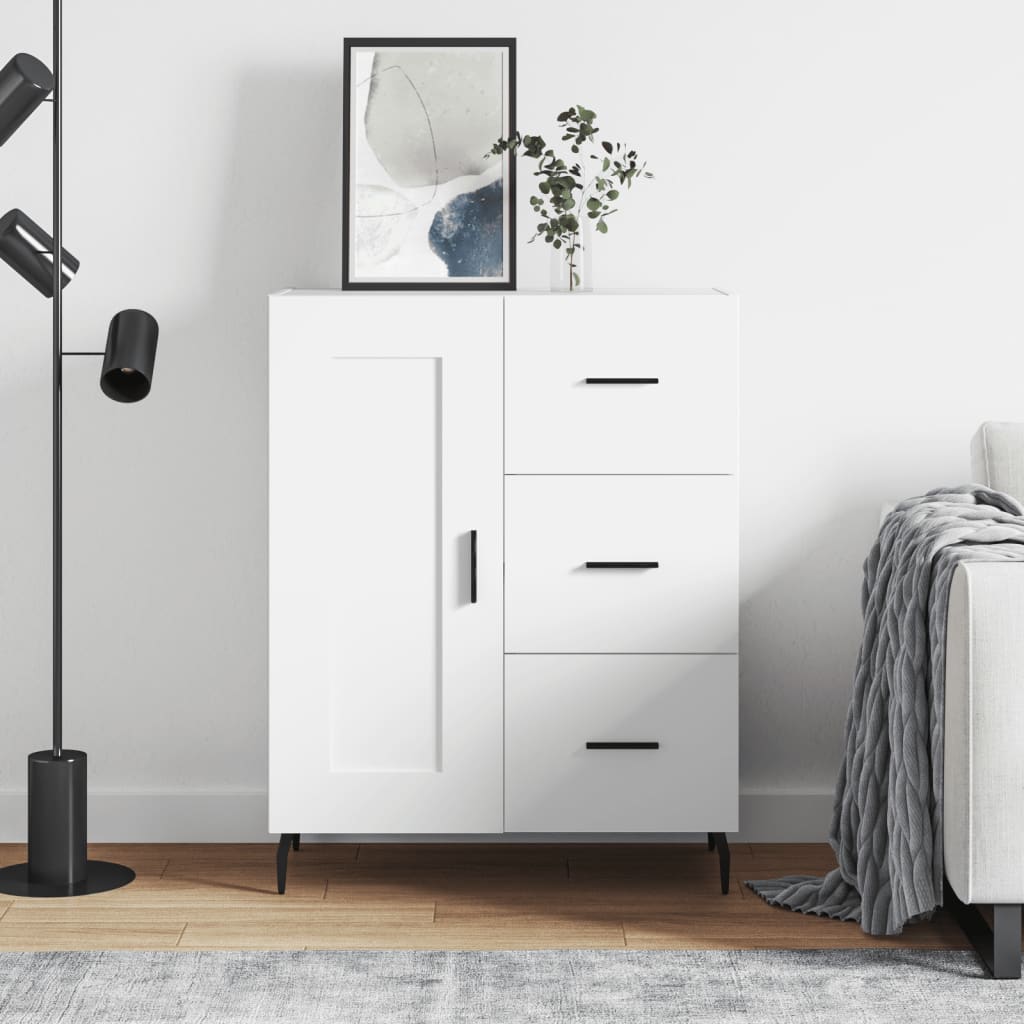 vidaXL Credenza Bianca 69,5x34x90 cm in Legno Multistrato