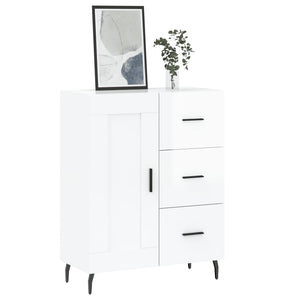 Credenza 69,5x34x90 cm in Legno Multistrato Bianco Lucido 830278