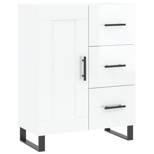 Credenza 69,5x34x90 cm in Legno Multistrato Bianco Lucido 830286