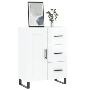 Credenza 69,5x34x90 cm in Legno Multistrato Bianco Lucido 830286