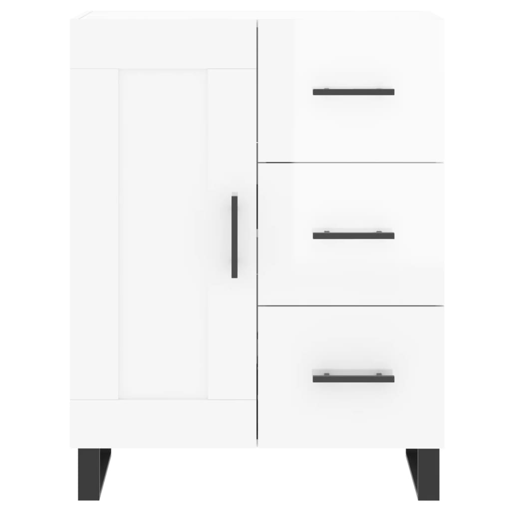 Credenza 69,5x34x90 cm in Legno Multistrato Bianco Lucido 830286