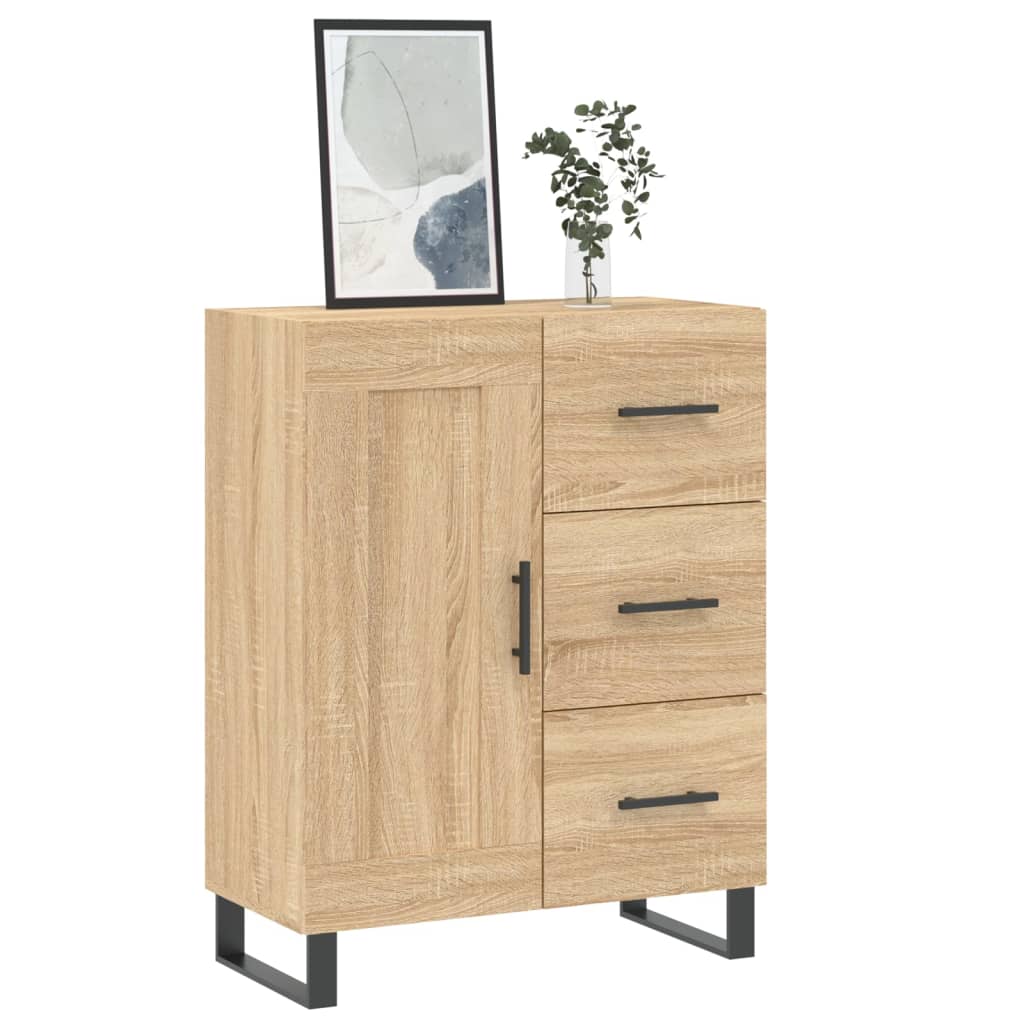 Credenza-Buffet-Armadio da cucina Rovere Sonoma 69,5x34x90 cm in Legno Multistrato 343246
