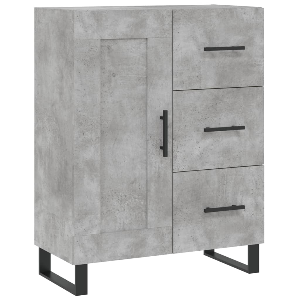 vidaXL Credenza Grigio Cemento 69,5x34x90 cm in Legno Multistrato