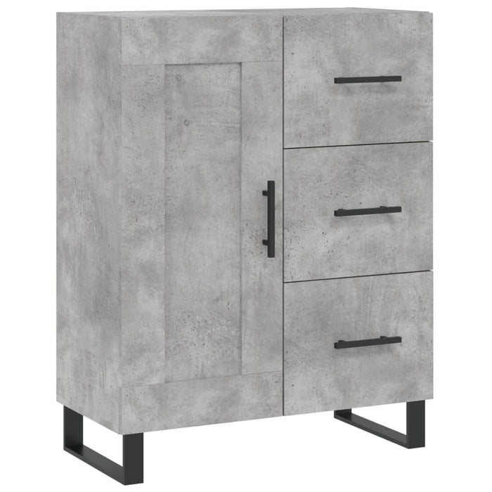 vidaXL Credenza Grigio Cemento 69,5x34x90 cm in Legno Multistrato