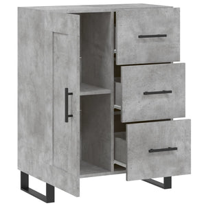 vidaXL Credenza Grigio Cemento 69,5x34x90 cm in Legno Multistrato