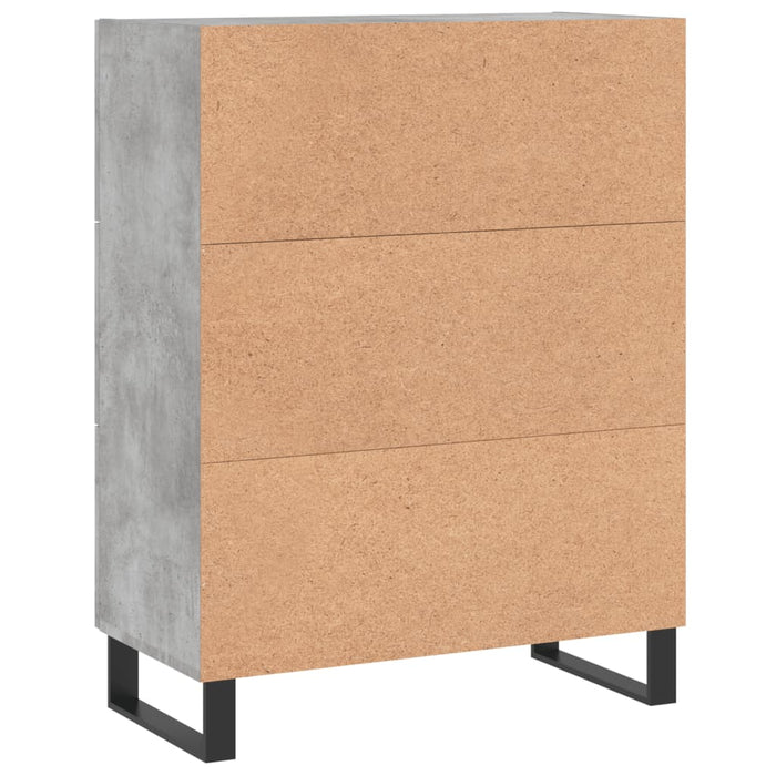 vidaXL Credenza Grigio Cemento 69,5x34x90 cm in Legno Multistrato