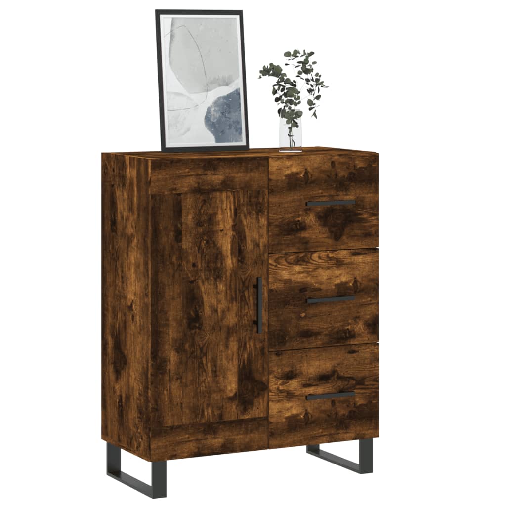 Credenza Rovere Fumo 69,5x34x90 cm in Legno Multistrato 830289