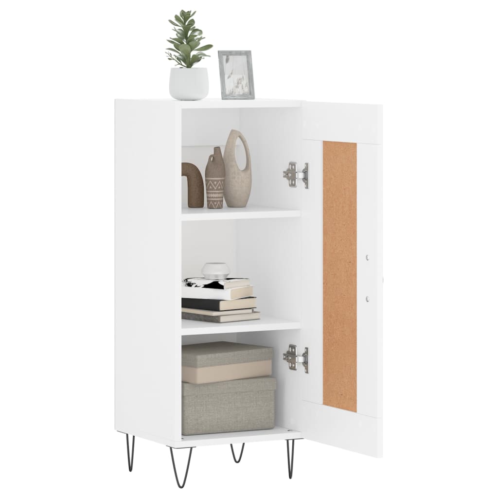 Credenza Bianca 34,5x34x90 cm in Legno Multistrato 830436