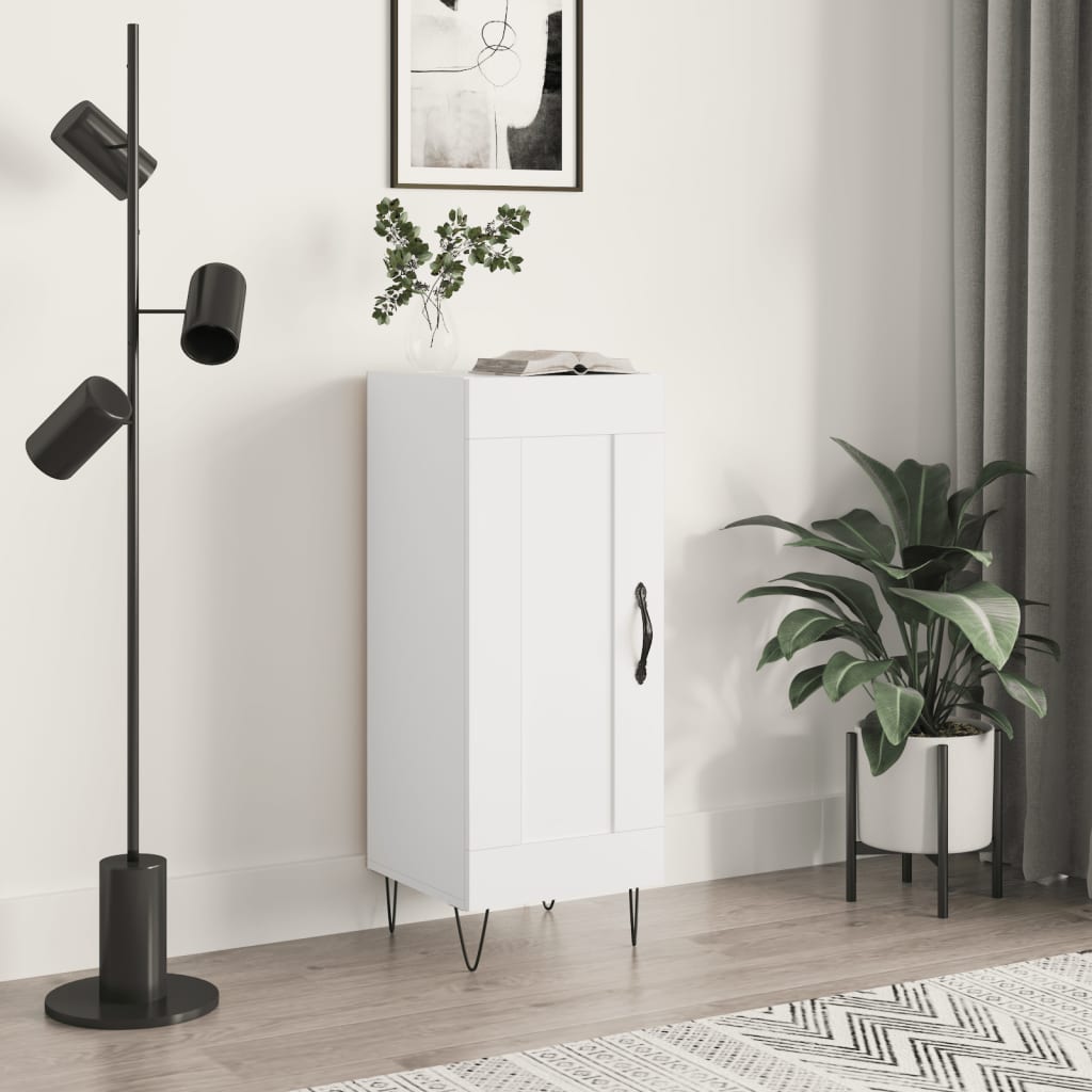 vidaXL Credenza Bianca 34,5x34x90 cm in Legno Multistrato