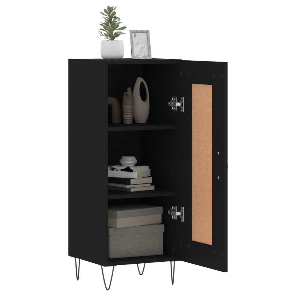 Credenza Nero 34,5x34x90 cm in Legno Multistrato 830437