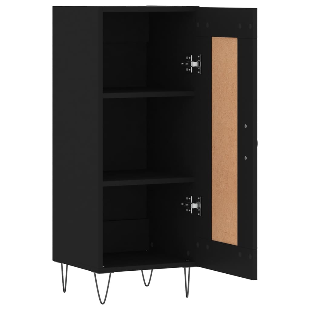 Credenza Nero 34,5x34x90 cm in Legno Multistrato 830437