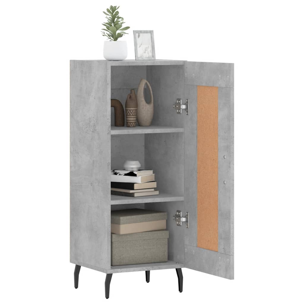 Credenza Grigio Cemento 34,5x34x90 cm in Legno Multistrato 830464