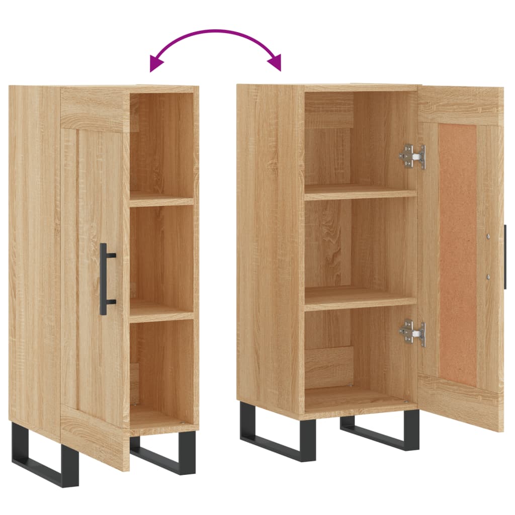 vidaXL Credenza Rovere Sonoma 34,5x34x90 cm in Legno Multistrato