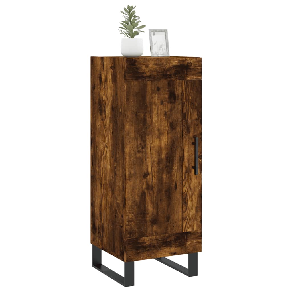 vidaXL Credenza Rovere Fumo 34,5x34x90 cm in Legno Multistrato