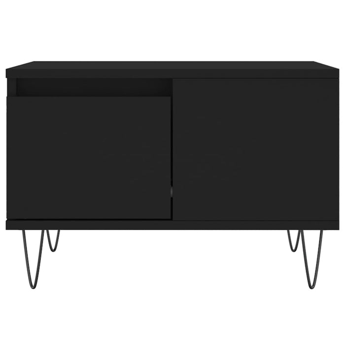 Tavolino da Salotto Nero 55x55x36,5 cm in Legno Multistrato 830757