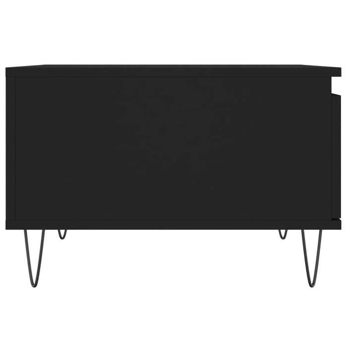 Tavolino da Salotto Nero 55x55x36,5 cm in Legno Multistrato 830757