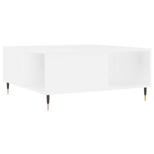 Tavolino da Salotto-Tavolino da soggiorno-Tavolo Bianco 80x80x36,5 cm in Legno Multistrato 663986