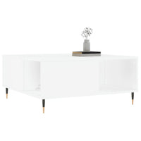 Tavolino da Salotto-Tavolino da soggiorno-Tavolo Bianco 80x80x36,5 cm in Legno Multistrato 663986