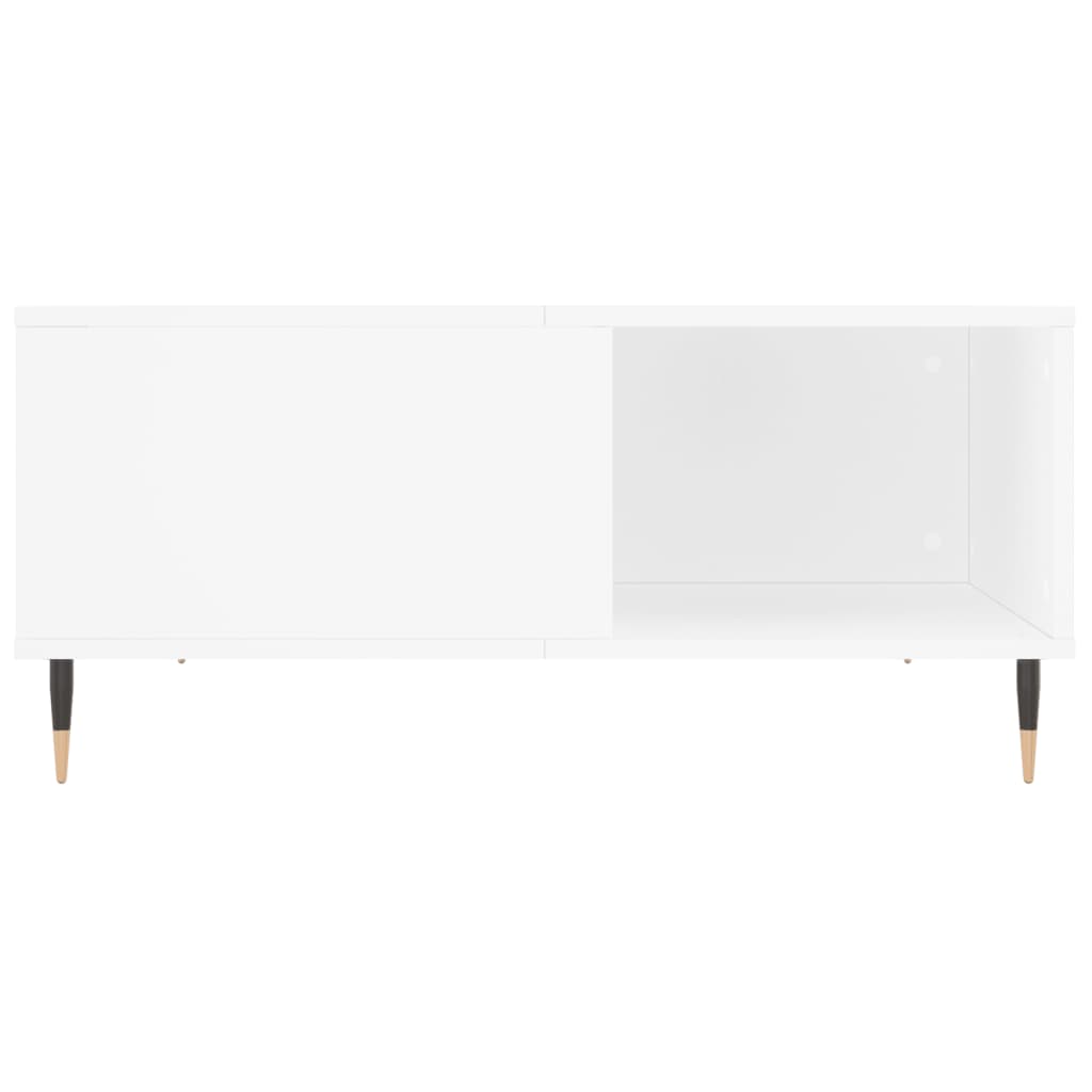 Tavolino da Salotto Bianco 80x80x36,5 cm in Legno Multistrato 830772