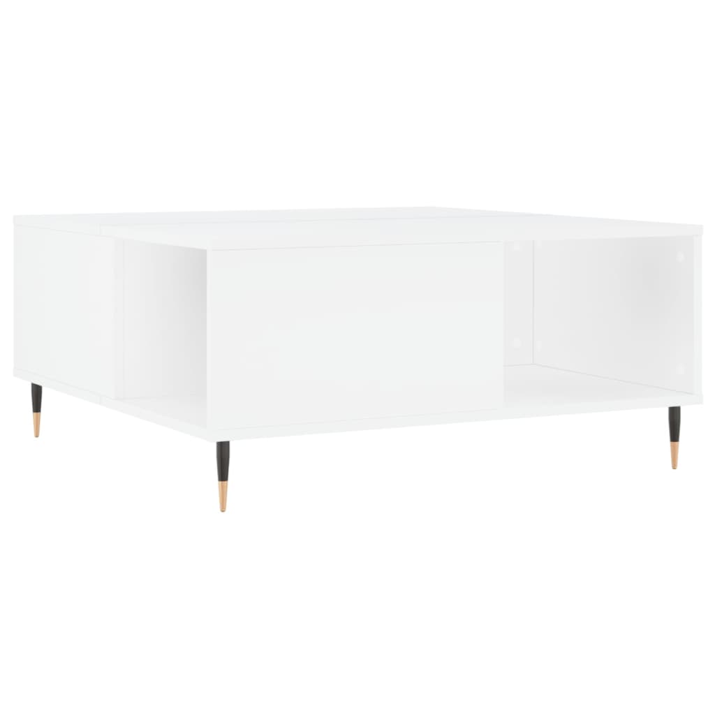Tavolino da Salotto-Tavolino da soggiorno-Tavolo Bianco 80x80x36,5 cm in Legno Multistrato 663986