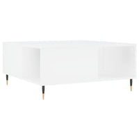 Tavolino da Salotto-Tavolino da soggiorno-Tavolo Bianco 80x80x36,5 cm in Legno Multistrato 663986