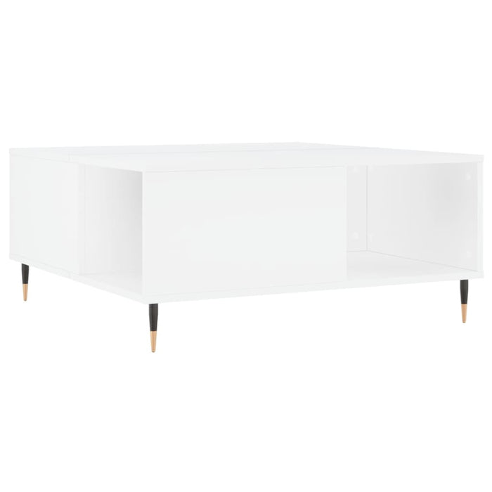 Tavolino da Salotto-Tavolino da soggiorno-Tavolo Bianco 80x80x36,5 cm in Legno Multistrato 663986