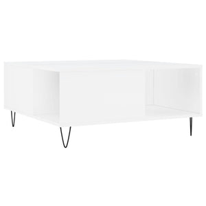 Tavolino da Salotto Bianco 80x80x36,5 cm in Legno Multistrato 830780