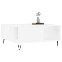 vidaXL Tavolino da Salotto Bianco 80x80x36,5 cm in Legno Multistrato