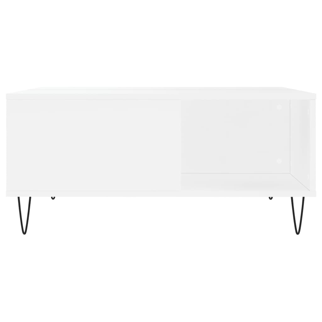 Tavolino da Salotto Bianco 80x80x36,5 cm in Legno Multistrato 830780