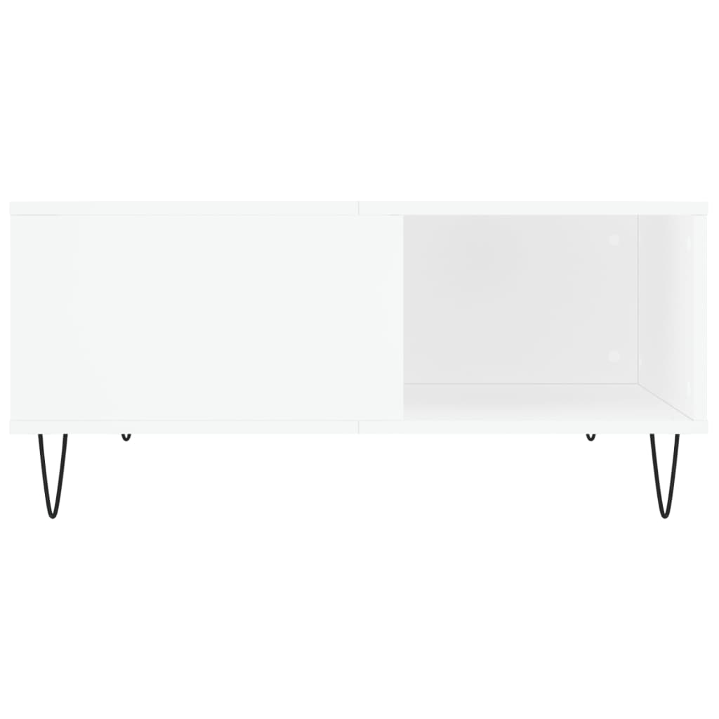 vidaXL Tavolino da Salotto Bianco 80x80x36,5 cm in Legno Multistrato