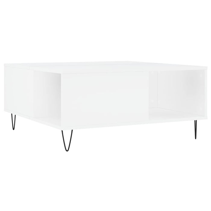 Tavolino da Salotto Bianco 80x80x36,5 cm in Legno Multistrato 830780