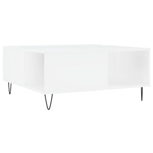 vidaXL Tavolino da Salotto Bianco 80x80x36,5 cm in Legno Multistrato